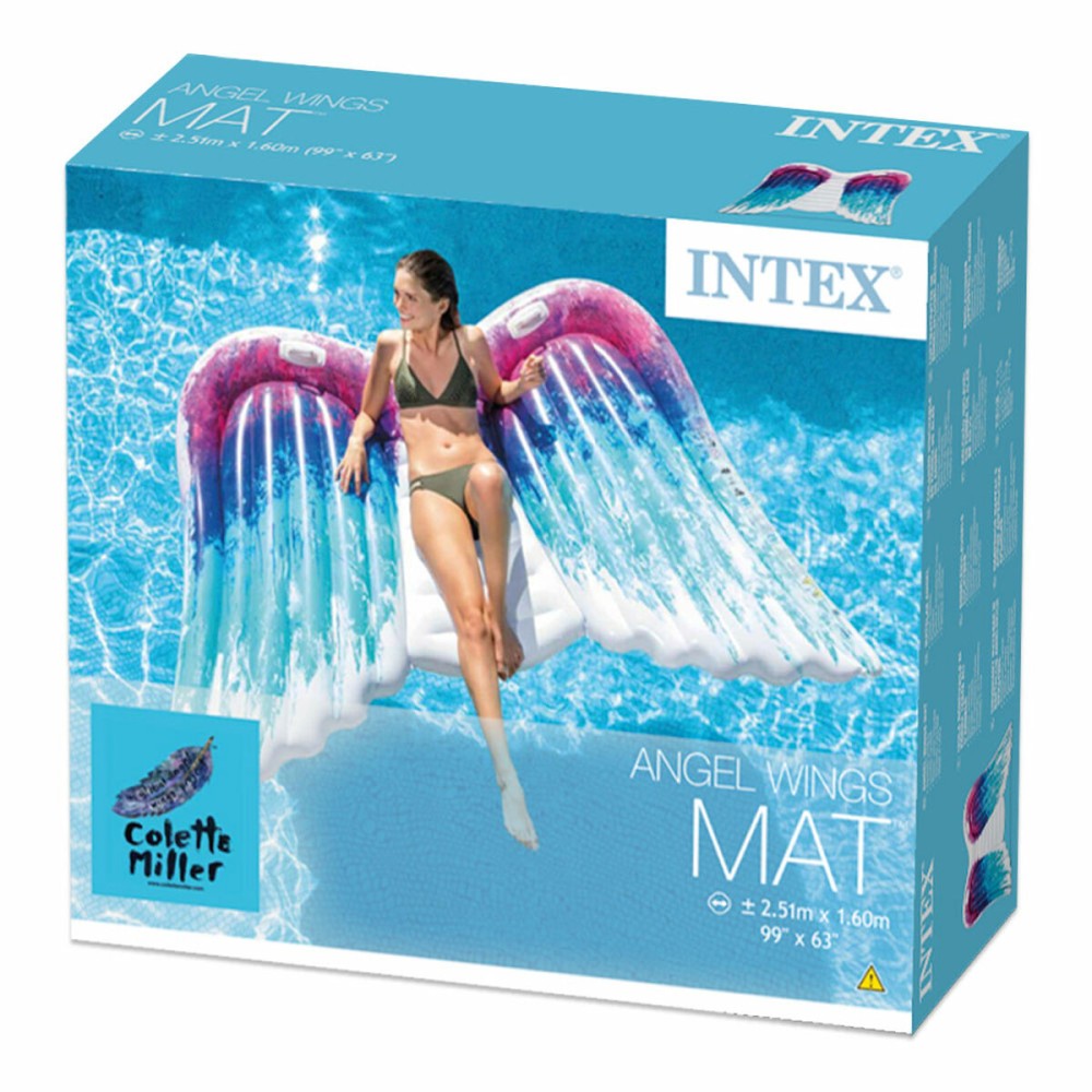 Air mattress Intex Colette Miller With handles Angel Wings 251 x 160 cm (4 Units)