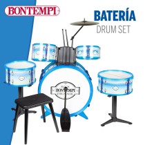 Batterie musicale Bontempi Bleu Plastique 85 x 68 x 65 cm (9 Pièces) (2 Unités)