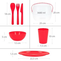 Picknick-Set Aktive 22,5 x 1,5 x 22,5 cm Polypropylen (4 Stück)