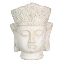 Blumentopf Creme Terrakotta Buddha Orientalisch 18,4 x 18,4 x 25,6 cm