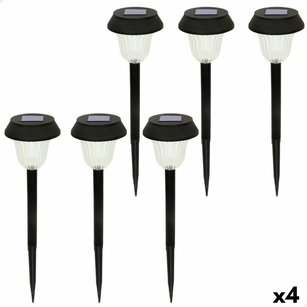 Set of solar garden lights Aktive 6 Pieces Stainless steel Plastic 10 x 38 x 10 cm (4 Units)