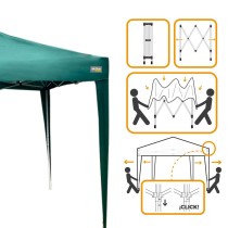 Gazebo Aktive 300 x 250 x 300 cm Cloth Steel Green