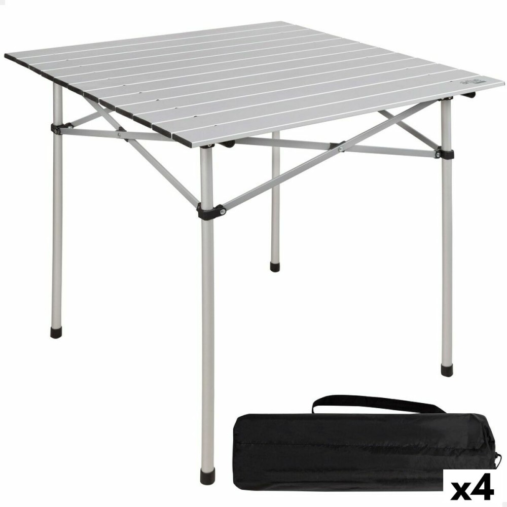 Table Klapptisch Aktive Silberfarben Aluminium 70 x 70 x 70 cm (4 Stück)