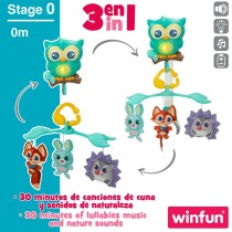 Carrousel pour Berceau Winfun Forêt 3-en-1 31,5 x 42 x 24,5 cm Plastique (4 Unités)