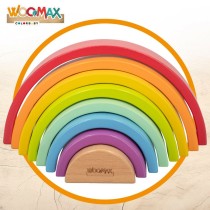 Child's Wooden Puzzle Woomax Rainbow 8 Pieces 4 Units