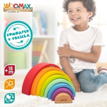 Kinder Puzzle aus Holz Woomax Regenbogen 8 Stücke 4 Stück