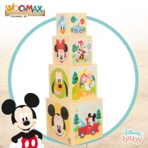 Blocs Empilables Disney 8 Pièces 4 Unités 12,2 x 12,2 x 12,2 cm