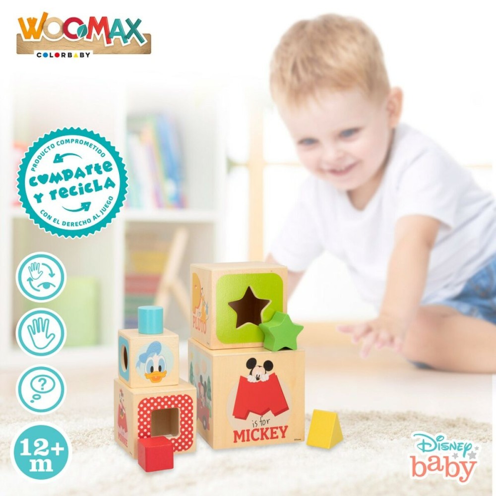 Stacking Blocks Disney 8 Pieces 4 Units 12,2 x 12,2 x 12,2 cm