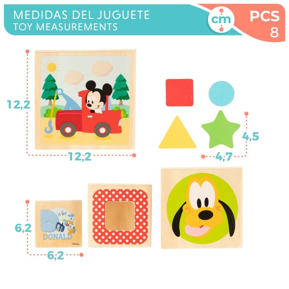 Stacking Blocks Disney 8 Pieces 4 Units 12,2 x 12,2 x 12,2 cm