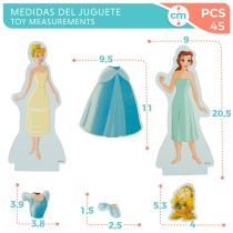 Figures Disney Princess 45 Pieces 4 Units 9 x 20,5 x 1,2 cm