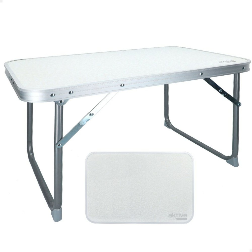 Folding Table Aktive White 60 x 40 x 40 cm (4 Units)