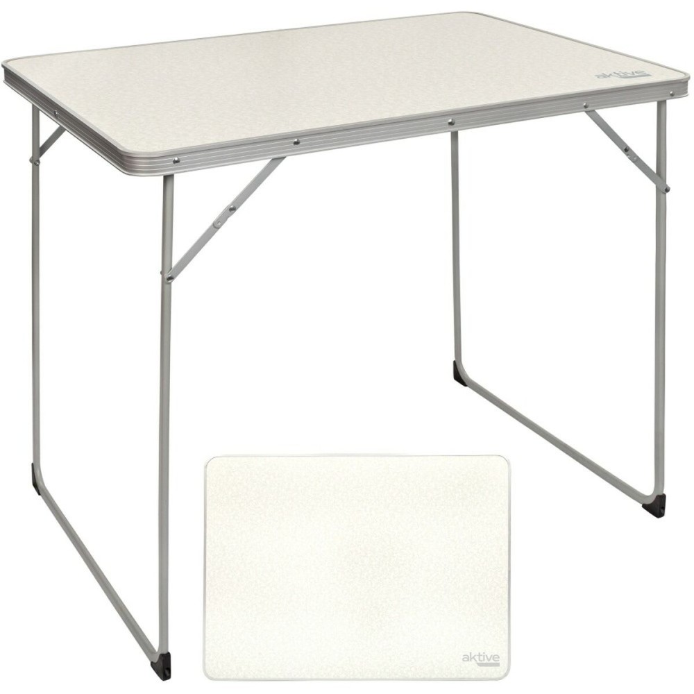 Folding Table Aktive White 80 x 70 x 60 cm (4 Units)