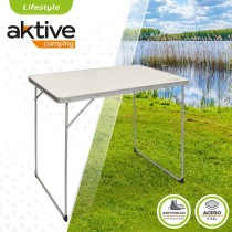 Folding Table Aktive White 80 x 70 x 60 cm (4 Units)