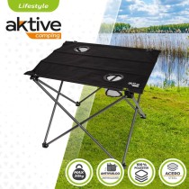 Folding Table Aktive Black Textile 61 x 51 x 50 cm (4 Units)