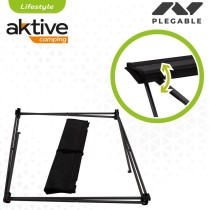 Folding Table Aktive Black Textile 61 x 51 x 50 cm (4 Units)