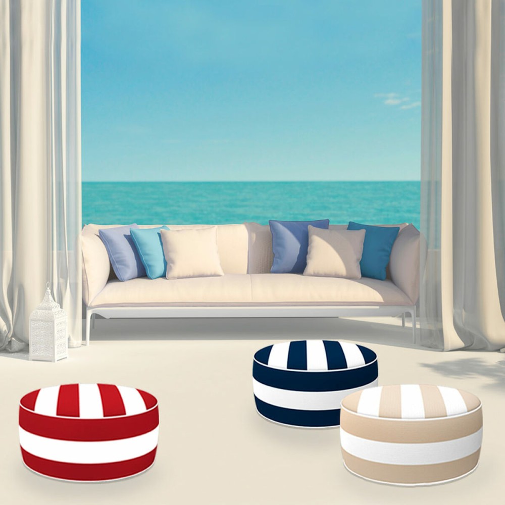 Inflatable Puff Aktive Striped Colonial 53 x 23 x 53 cm (4 Units)