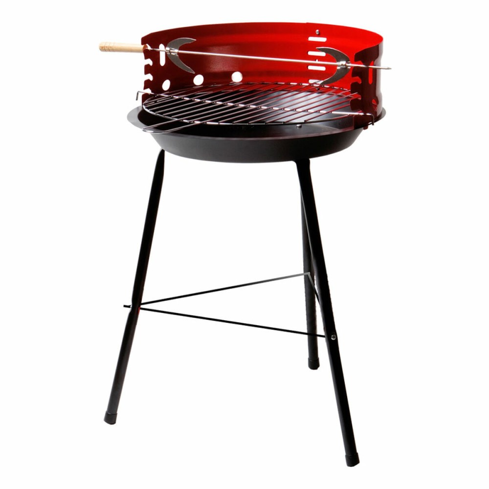 Barbecue Portable Aktive Bois Fer 37,5 x 70 x 38,5 cm (4 Unités) Rouge