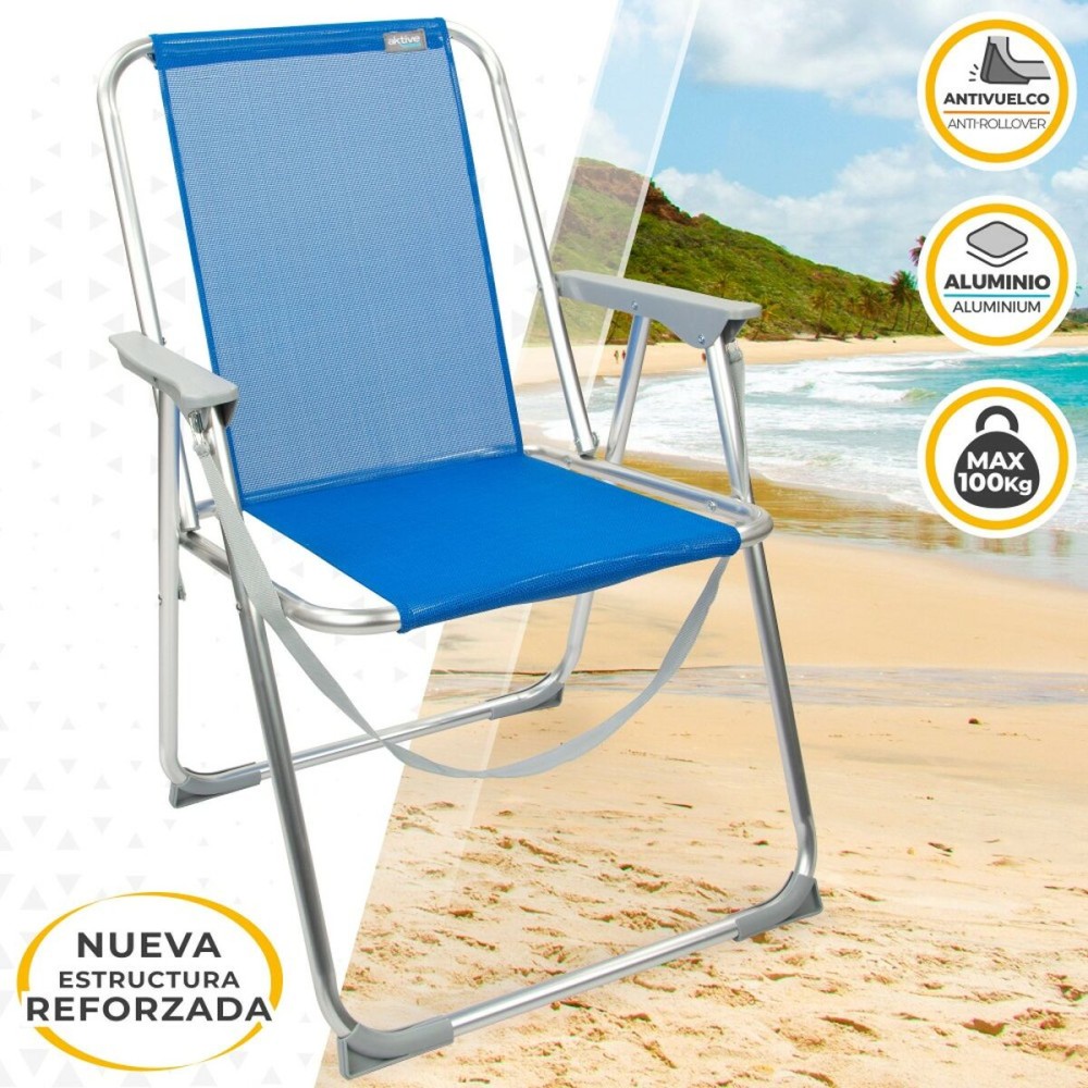 Folding Chair Aktive Gomera Blue 44 x 76 x 45 cm (4 Units)