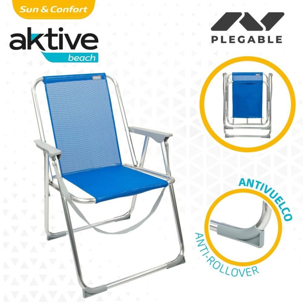 Folding Chair Aktive Gomera Blue 44 x 76 x 45 cm (4 Units)