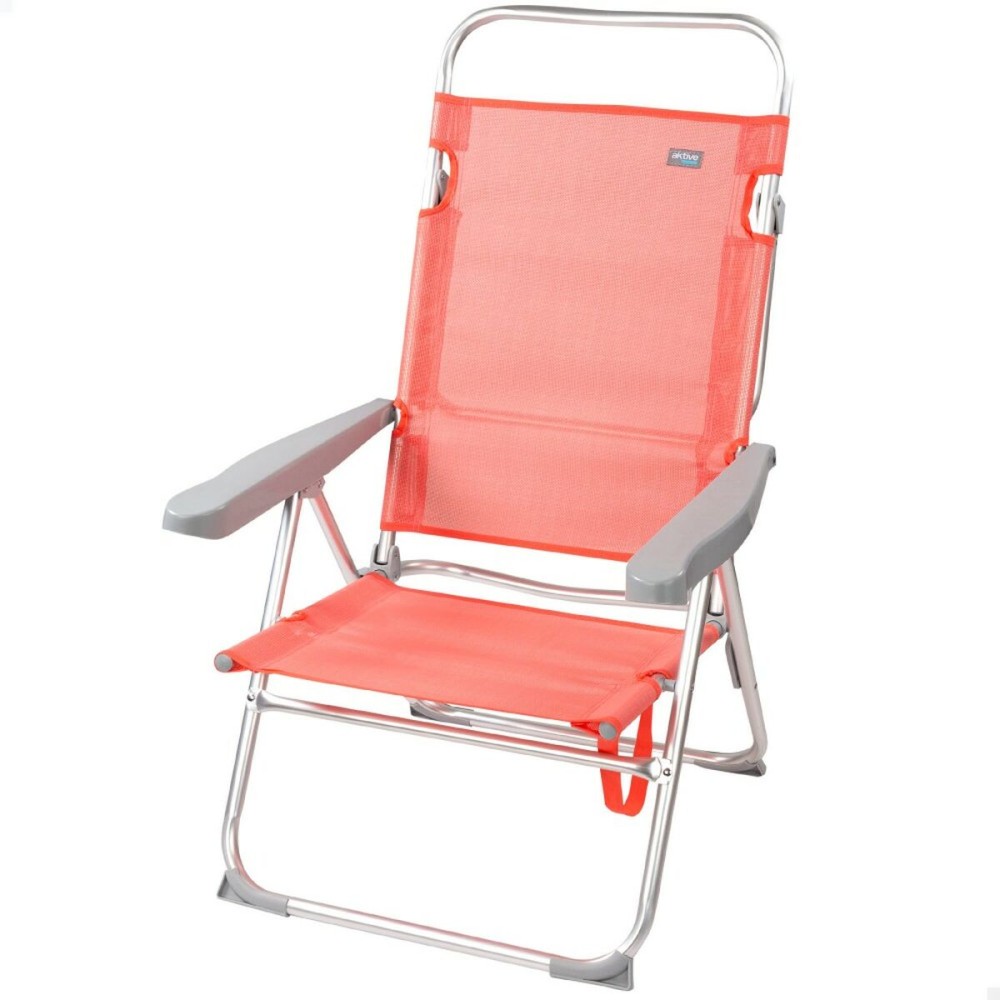 Chaise Pliante Aktive Flamingo Corail 48 x 99 x 57 cm (4 Unités)