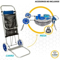 Chariot Multi-usages Aktive Bleu 47 x 100 x 52 cm (4 Unités)