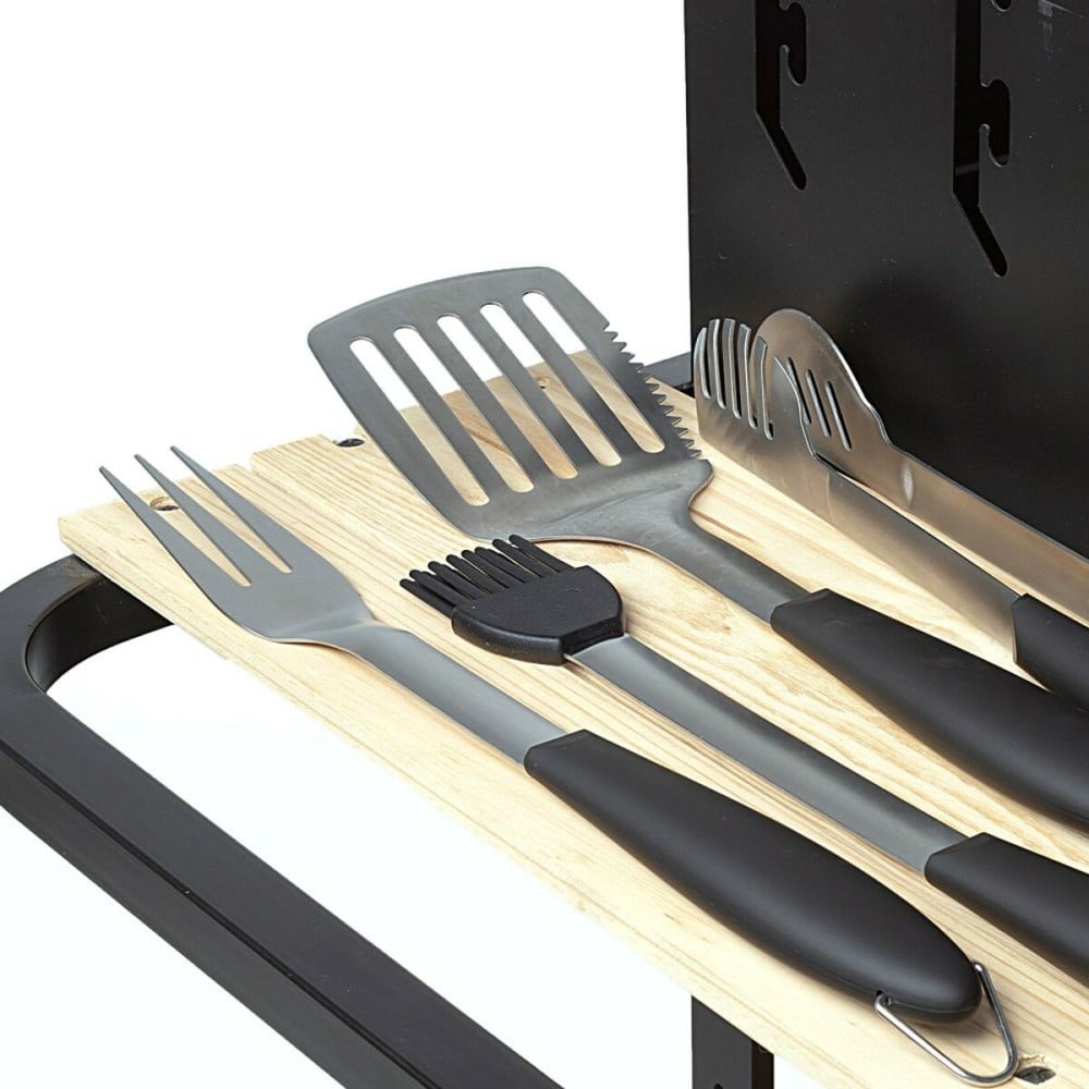 Grillwerkzeug-Set Aktive 4 Stücke Grill Edelstahl 10 x 42 x 4 cm (4 Stück)