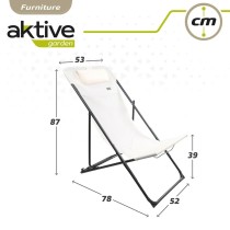 Liegestuhl Aktive Weiß 53 x 87 x 78 cm (4 Stück)