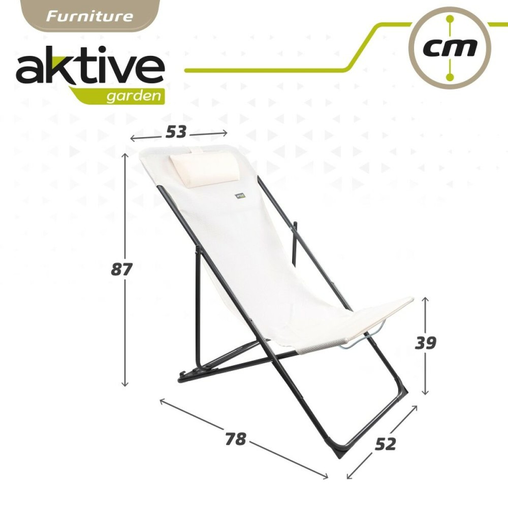 Reclining lounder Aktive White 53 x 87 x 78 cm (4 Units)