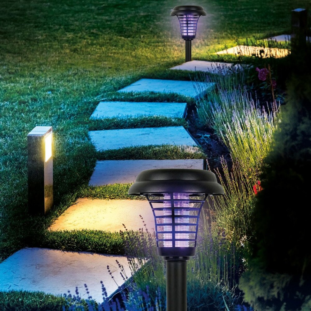 Solar garden lights Aktive polypropylene 14 x 42 x 14 cm (4 Units)