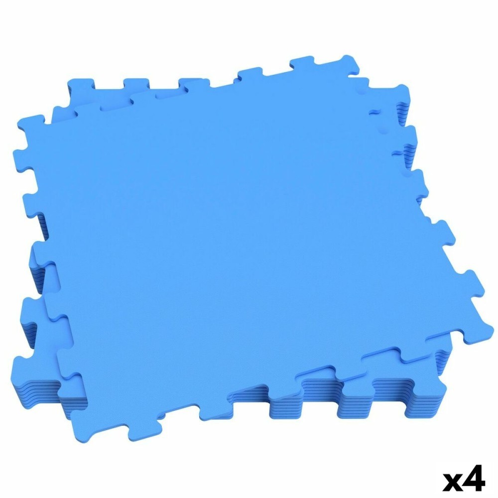 Puzzle Enfant Aktive Bleu 9 Pièces Feuille de Mousse 50 x 0,4 x 50 cm (4 Unités)