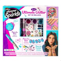 Ensemble de Beauté Cra-Z-Art 2 x 13 x 2 cm Enfant Ongles Poil Corps Paillettes 4 Unités