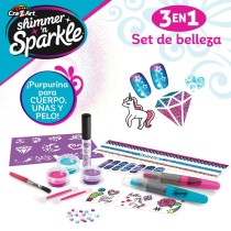 Ensemble de Beauté Cra-Z-Art 2 x 13 x 2 cm Enfant Ongles Poil Corps Paillettes 4 Unités