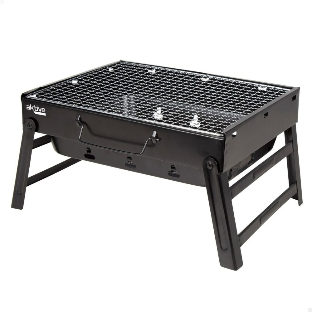 Grill Tragbarer Aktive rechteckig Schwarz Stahl 40 x 20 x 28 cm