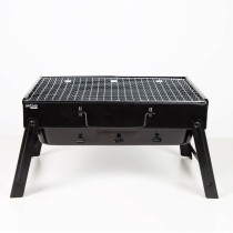 Barbecue Portable Aktive Rectangular Black Steel 40 x 20 x 28 cm