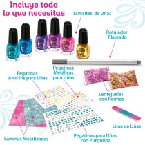 Ensemble de Beauté Cra-Z-Art 1,5 x 4,5 x 1,5 cm Enfant métallique Arc-en-ciel Ongles 4 Unités