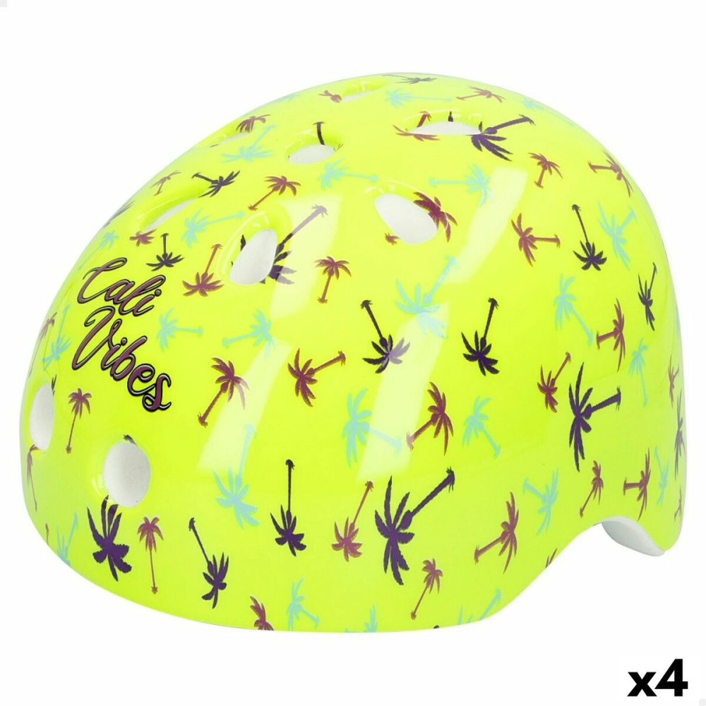 Children's Cycling Helmet Colorbaby Neon Cali Vibes Yellow (4 Units)