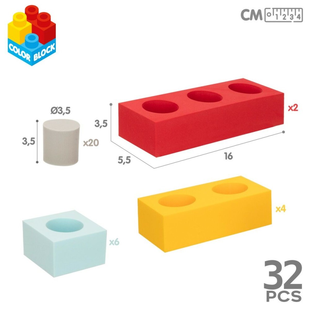 Building Blocks Color Block 32 Pieces EVA (4 Units)