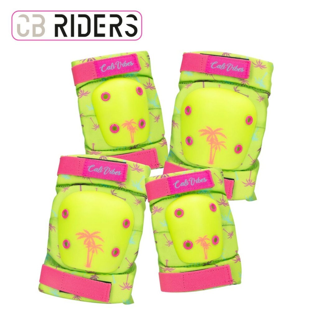 Sportschutz-Set Colorbaby Neon Cali Vibes Gelb (4 Stück)