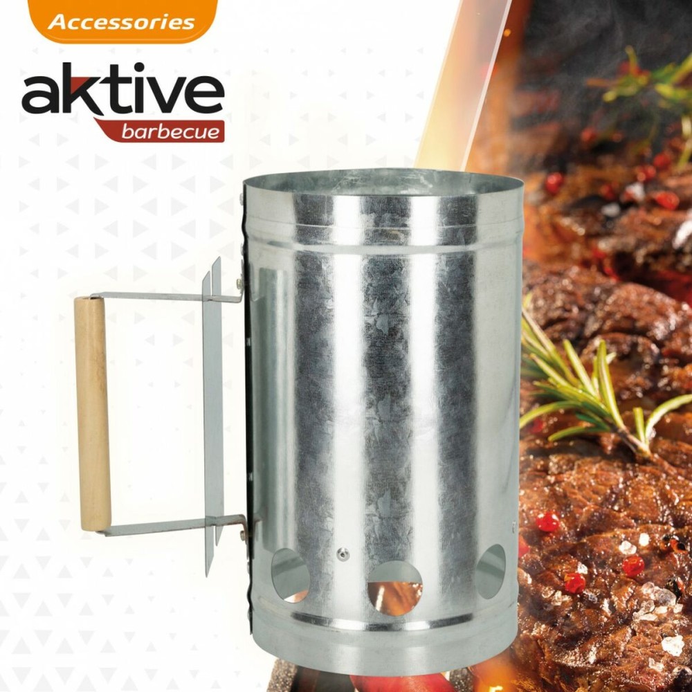 Grill Tragbarer Aktive 16 x 27,5 x 16 cm (4 Stück)