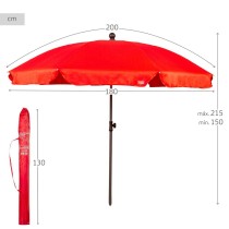 Parasol Aktive 200 x 215 x 200 cm (4 Unités)