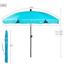 Sunshade Aktive 200 x 215 x 200 cm (4 Units)