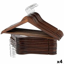 Set of Clothes Hangers Max Home Brown Wood Steel 44,5 x 23 x 1 cm 20 Pieces (4 Units)