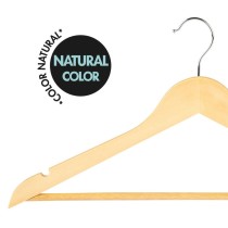 Set of Clothes Hangers Max Home Natural Wood Steel 44,5 x 23 x 1 cm 20 Pieces (4 Units)