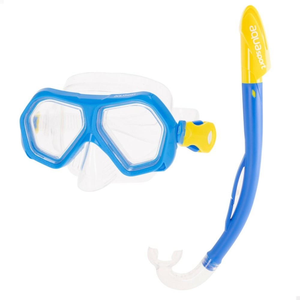 Kinder-Tauchbrille mit Schnorchel AquaSport Blau (4 Stück)