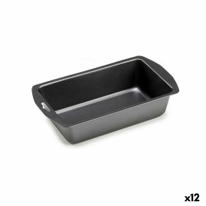 rechteckige Backform Kinvara CK56483-24 Dunkelgrau Kohlenstoffstahl 13 x 6,3 x 30 cm (12 Stück)