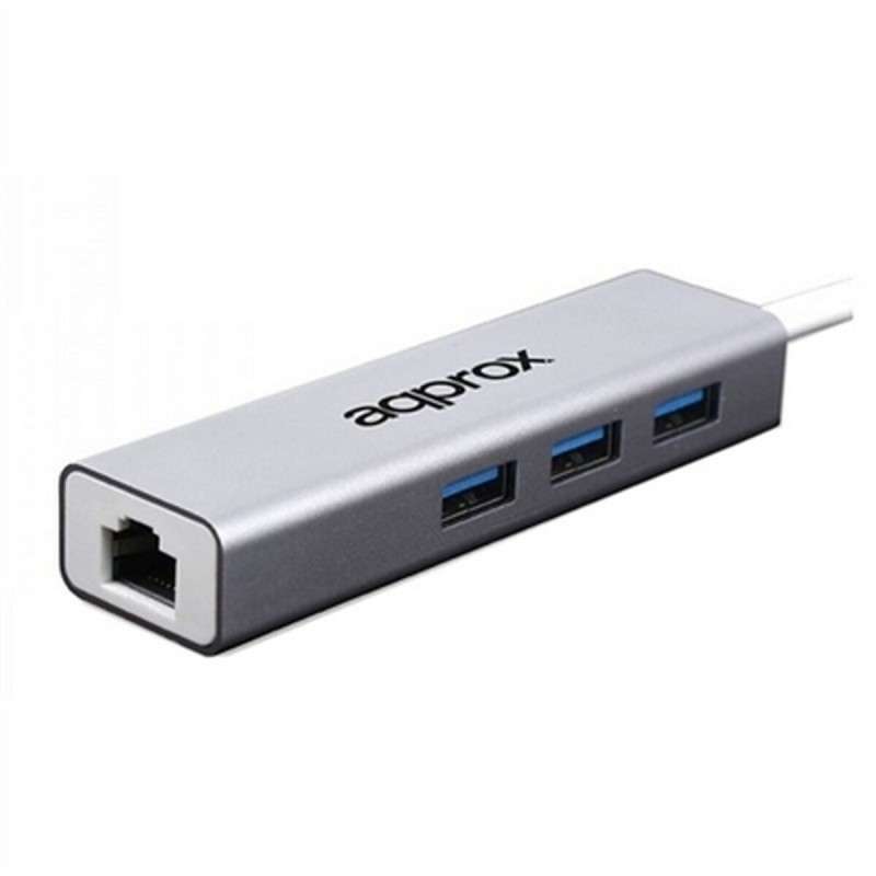 Netzadapter approx! APPC07GHUB LAN 10/100/1000 USB 3.0 Grau