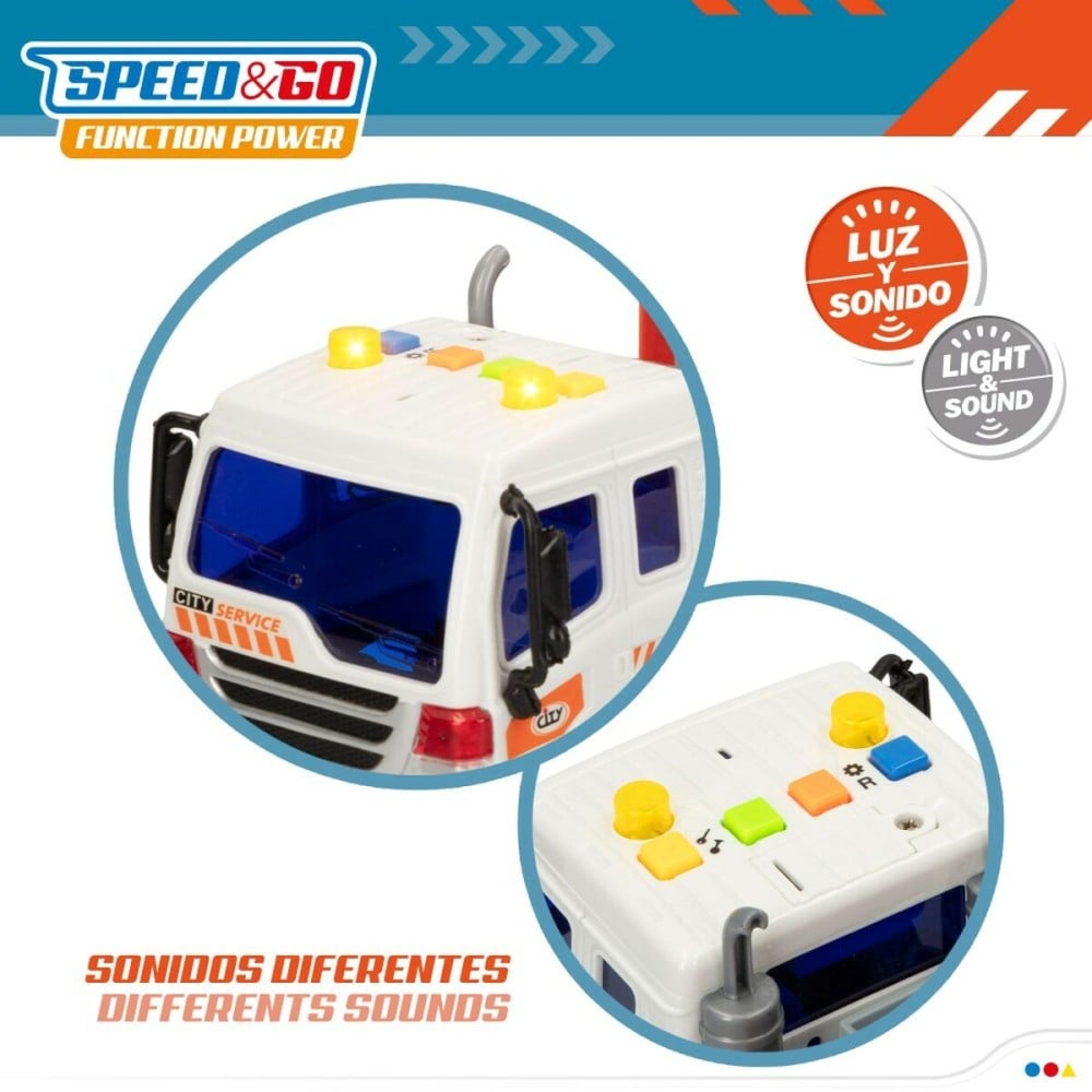 Truck Carrier and Friction Cars Speed & Go 37,5 x 12,5 x 10 cm (2 Units)