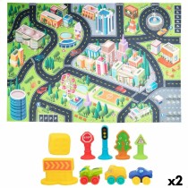 Play mat Colorbaby City Plastic (2 Units)