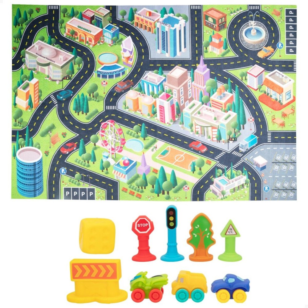 Tapis de jeu Colorbaby Ville Plastique (2 Unités)