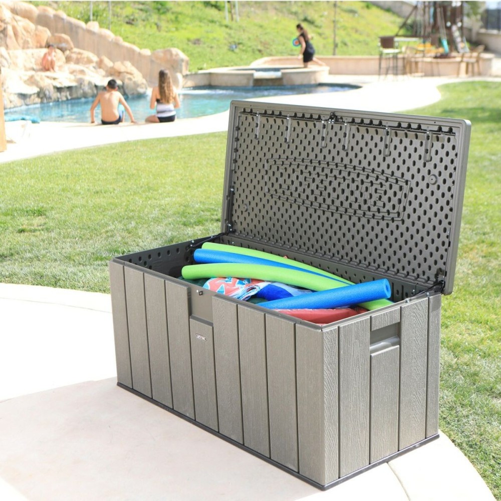 Outdoor Chest Lifetime Brown 570 L 150 x 69 x 72 cm Steel Plastic